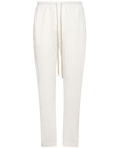 Rick Owens Pantaloni berlin in cotone con coulisse - Bianco