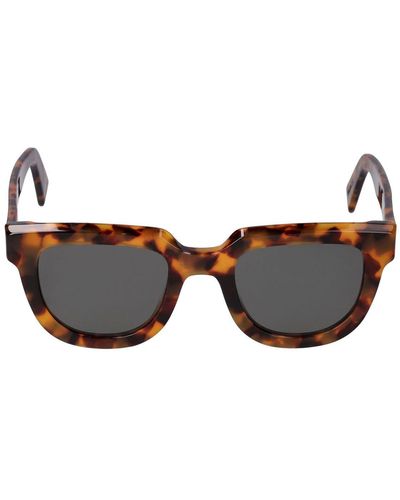 Retrosuperfuture Serio Spotted Havana Squared Sunglasses - Gray