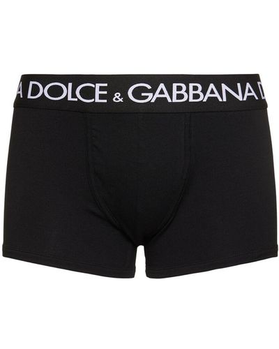 Dolce & Gabbana コットンボクサーブリーフ 2枚パック - ホワイト
