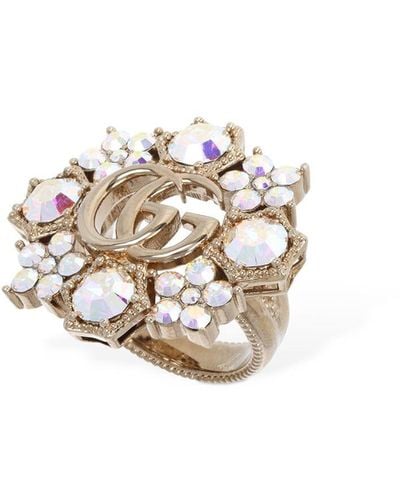 Gucci Gg Marmont Brass Ring - Weiß