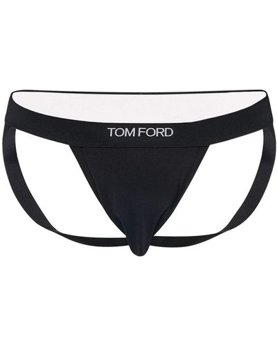 Tom Ford コットンジャージージョックストラップ - ブラック