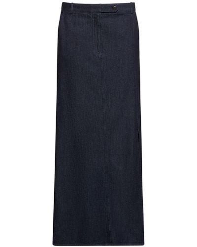 THE GARMENT Eclipse Strap Cotton Midi Skirt - Blue
