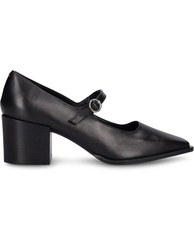 Aeyde 55mm Anya Leather Heels - Black
