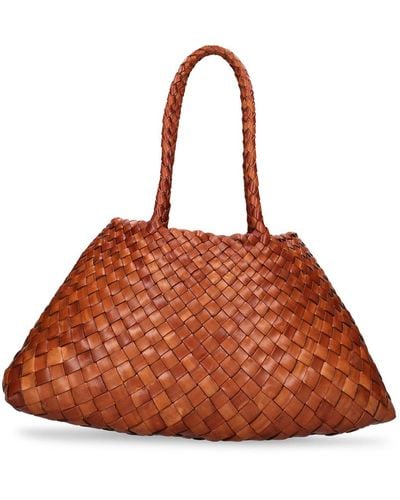 Dragon Diffusion Big Santa Croce Leather Tote Bag - Brown