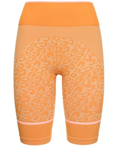 adidas By Stella McCartney True Strength Recycled Tech Bike Shorts - Orange