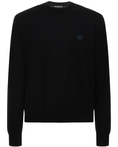 Acne Studios Suéter de punto de lana - Negro