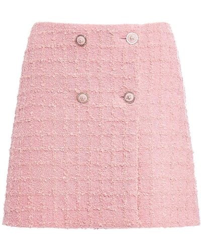 Versace ツイードミニスカート - ピンク