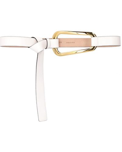 Michael Kors Ceinture en cuir avec boucle mm - Blanc