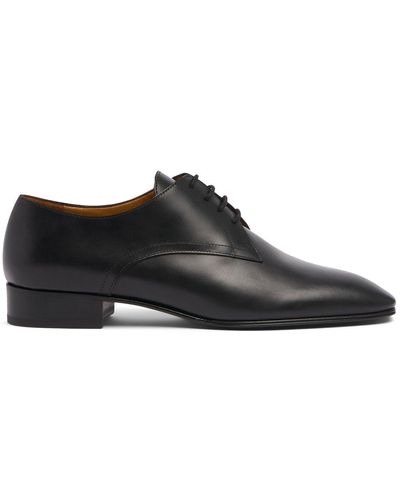 The Row Zapatos oxford de piel con cordones - Negro