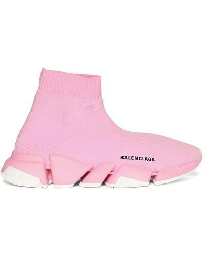 Balenciaga 30Mm Speed 2 Knit Sneakers - Pink