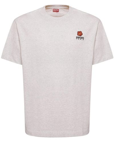 KENZO T-shirt en jersey de coton à logo boke - Blanc