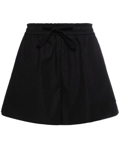 Moncler Shorts de algodón - Negro