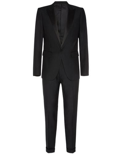 DSquared² Berlin Fit Single Breasted Wool Suit - Black