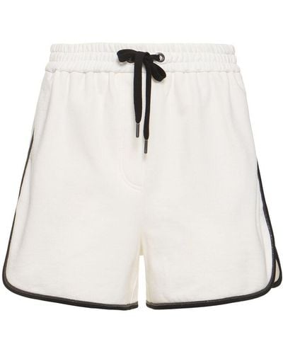 Brunello Cucinelli Cotton Jersey Shorts - White
