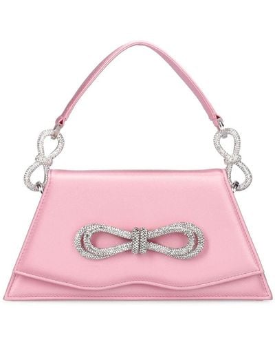 Mach & Mach Borsa media samantha in raso con fiocco - Rosa