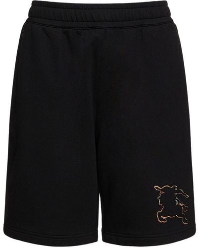 Burberry Shorts horwood in jersey con logo - Nero