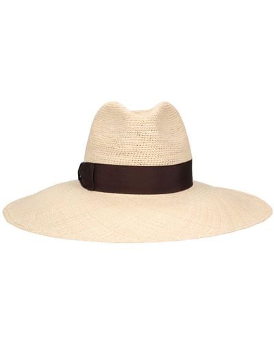 Borsalino Sophie Semi-crochet Straw Panama Hat - Natural