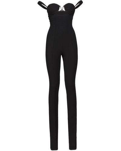 Jacquemus La Combinaison Bikini Knit Jumpsuit - Black