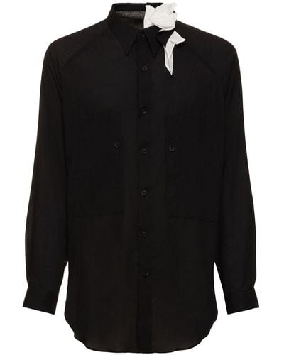 Yohji Yamamoto A-unfixed Shirt - Black