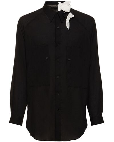 Yohji Yamamoto Chemise a-unfixed - Noir