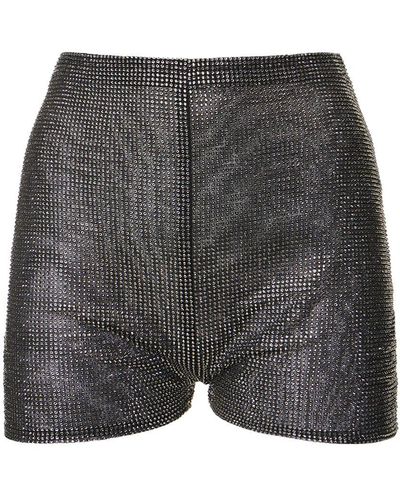 GIUSEPPE DI MORABITO Crystal Embellished Mini Shorts - Grey