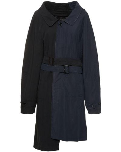 Balenciaga Double Sleeve Asymmetrical Carcoat - Blue