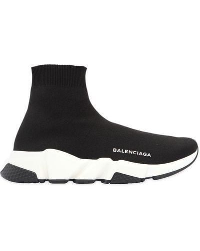 Balenciaga 30Mm Speed Knit Sock Sneakers - Black