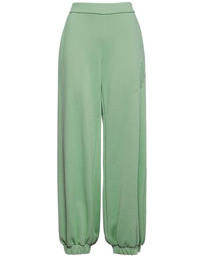 The Attico Pantaloni In Jersey Di Cotone Interlock ta 38 - Verde