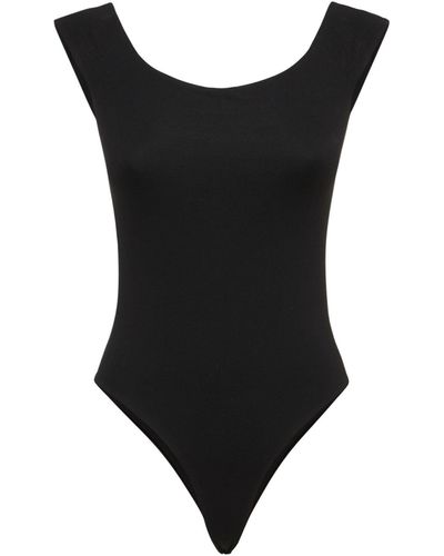 Khaite Nima Jersey Bodysuit - Black