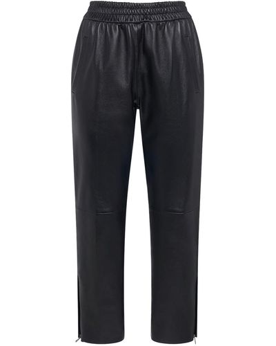 Golden Goose Journey Leather jogging Trousers - Blue
