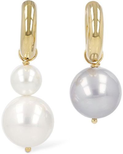 Timeless Pearly Asymmetrische Ohrringe Mit Perle - Weiß
