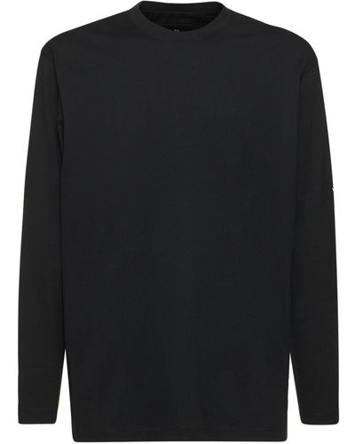 Y-3 Logo Detail Long Sleeve Jersey T-shirt - Black