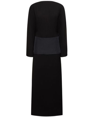 Khaite Nanette Viscose Midi Dress - Black