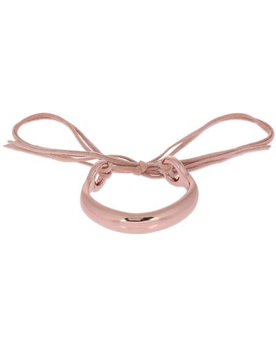Isabel Marant Hip Color Cuff Bracelet W/ Leather Ties - Pink