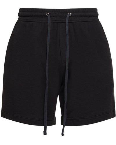 James Perse Vintage Cotton French Terry Sweat Shorts - Black