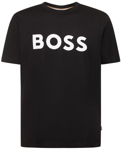 T-shirt BOSS Men by HUGO for Lyst Logo Black BOSS | in