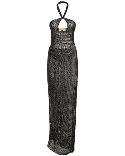 AYA MUSE Gyra Halterneck Cut-out Maxi Dress - Black