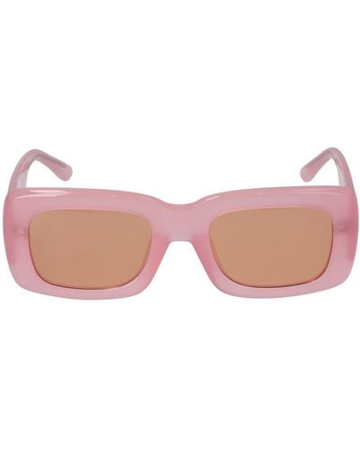 The Attico Eckige Sonnenbrille Aus Acetat "marfa" - Pink