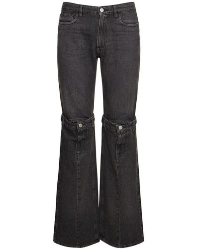 Coperni Straight Open-Knee Cotton Denim Jeans - Black
