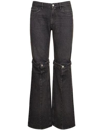 Coperni Jeans de algodón rodilla abierta - Negro