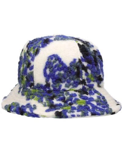 Kangol Floral Wool Blend Bucket Hat - Blue
