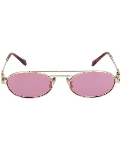 Miu Miu Round Metal Sunglasses - Pink