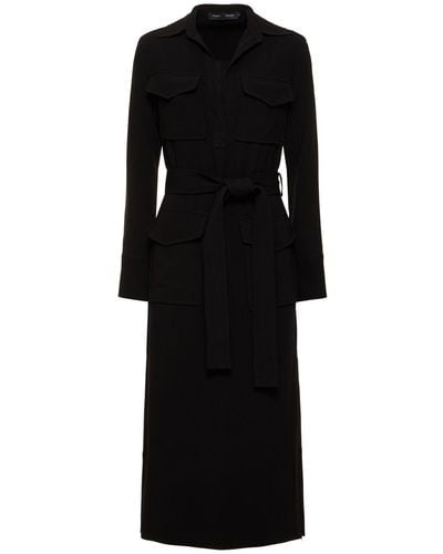 Proenza Schouler Vanessa Matte Crepe Midi Dress - Black
