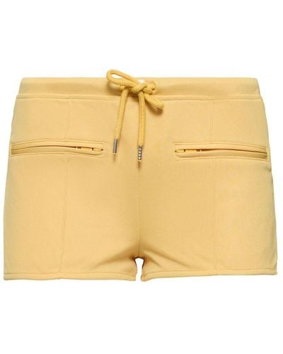 Courreges Interlock Tracksuit Mini Shorts - Yellow
