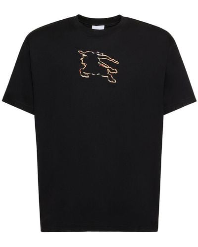 Burberry T-shirt relaxed en jersey padbury - Noir
