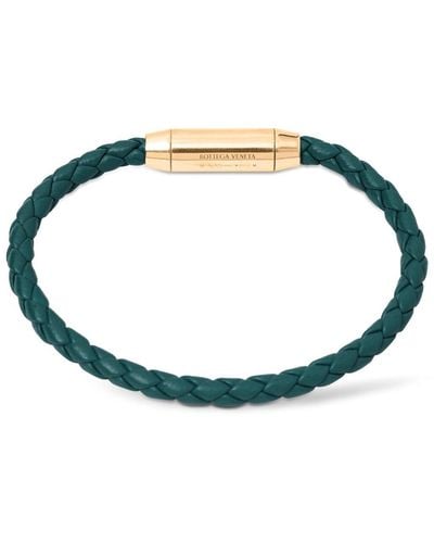 Bottega Veneta Bracciale in pelle intrecciata - Verde