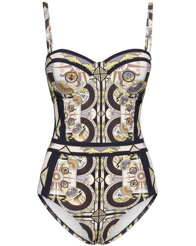 Tory Burch Printed Swimsuit - White