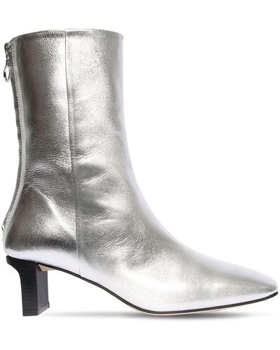 Assembly Mm Tilly Metallic Leather Ankle Boots - White
