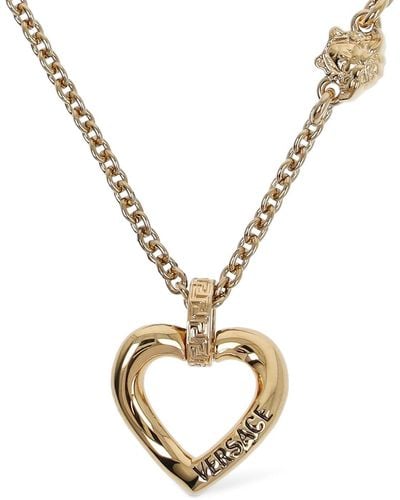 Versace Heart Shaped Collar Necklace - Metallic