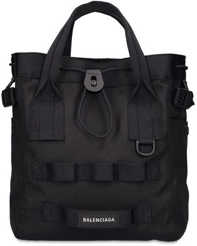 Balenciaga Army Nylon Tote Bag - Black